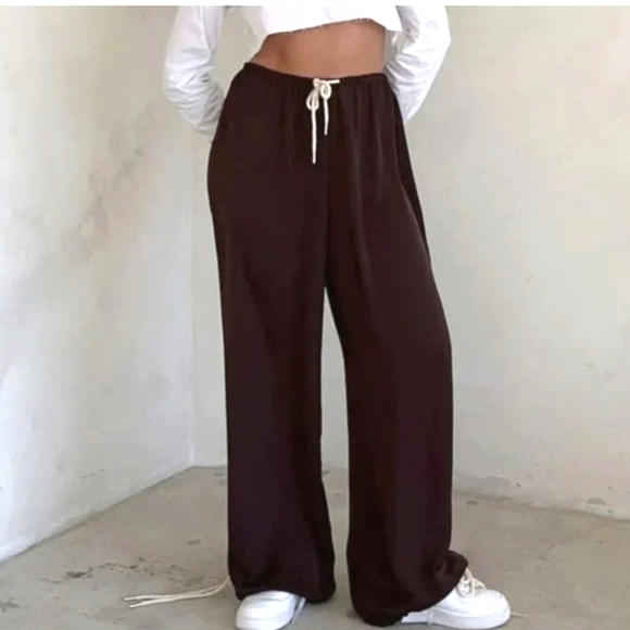 Rumored Sultry Cinch Harem Pants Drawstring Waist And Ankles Pinecone Brown S - Picture 13 of 13